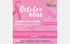Marche solidaire organisé par la ville de Plaisir pour octobre rose