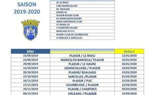 Saison 2019-2020 - Fédérale 2 - La poule et le calendrier des rencontres  