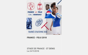 Invitation Stade de France  FRANCE/FIDJI