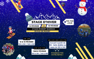 Stage école de rugby d'hiver !
