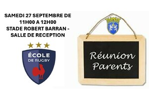 REUNION DES PARENTS - ECOLE DE RUGBY