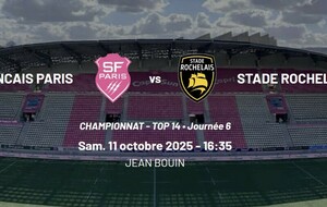 Assistez au match Stade Français vs La Rochelle