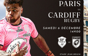 LANCEMENT DE LA COUPE D'EUROPE : Assistez au match Stade Français vs Cardiff Rugby