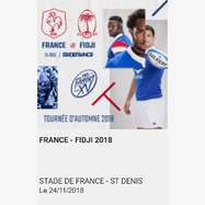 Invitation Stade de France  FRANCE/FIDJI