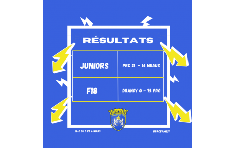 LES RESULTATS DU WEEK-END !